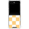 Yellow and White Checkerboard Galaxy Z Flip6 Clear Case
